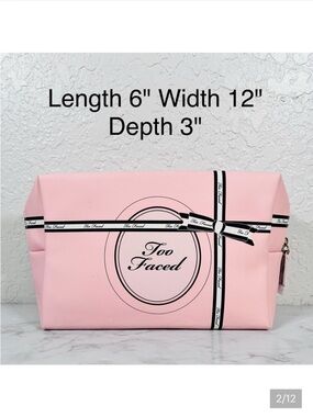 Too Faced Pink Ribbon Cosmetic Pouch